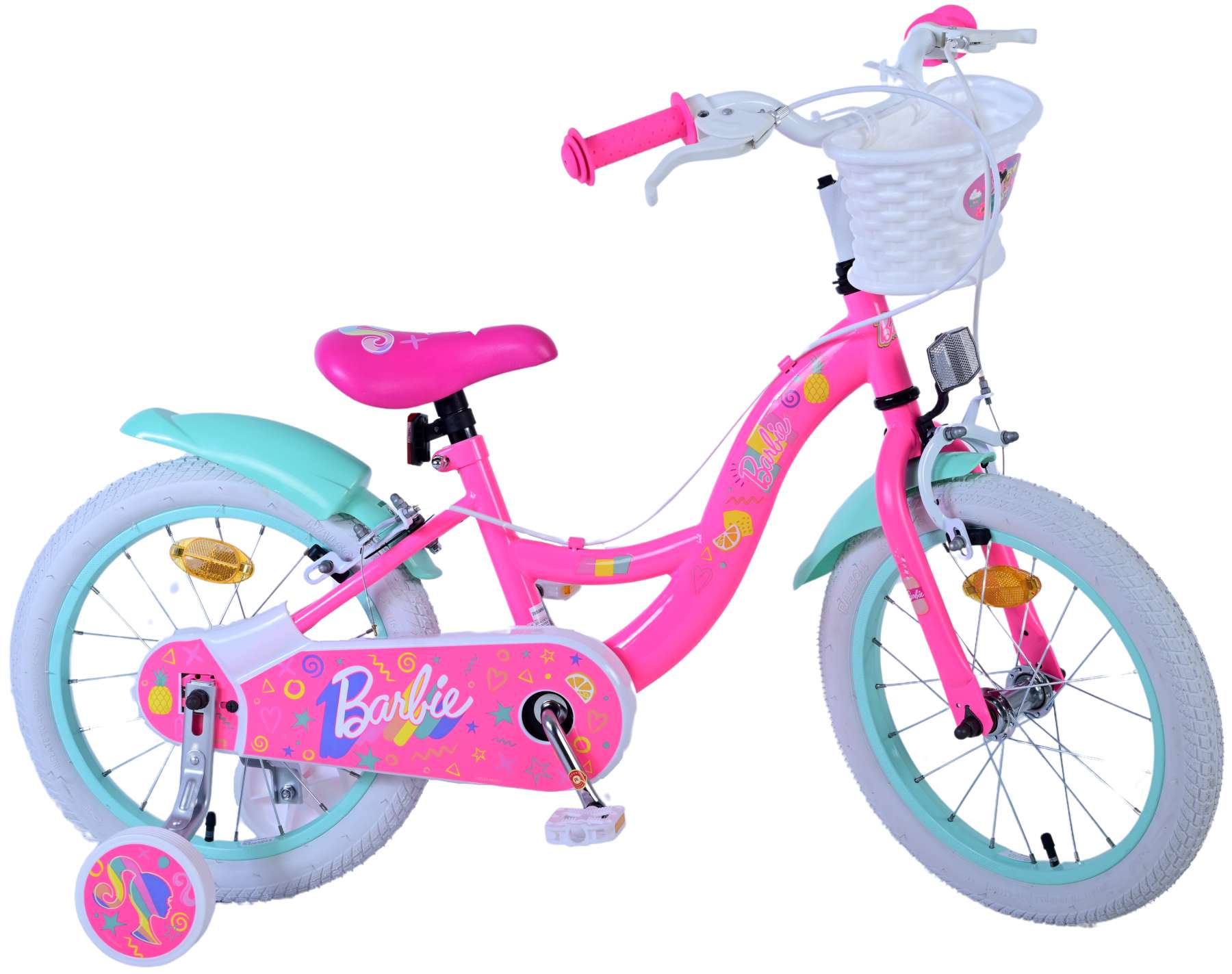 Barbie Kinderfiets – Meisjes – 16 inch – Roze – Twee handremmen