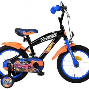 Hot Wheels Kinderfiets – Jongens – 14 inch – Zwart Oranje Blauw