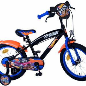 Hot Wheels Kinderfiets – Jongens – 16 inch – Zwart Oranje Blauw – Twee handremmen