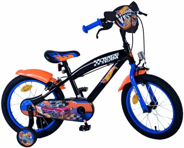 Hot Wheels Kinderfiets – Jongens – 16 inch – Zwart Oranje Blauw – Twee handremmen