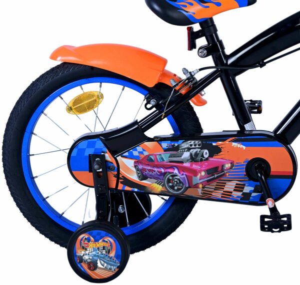 Hot Wheels Kinderfiets – Jongens – 16 inch – Zwart Oranje Blauw – Twee handremmen