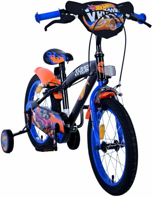 Hot Wheels Kinderfiets – Jongens – 16 inch – Zwart Oranje Blauw – Twee handremmen
