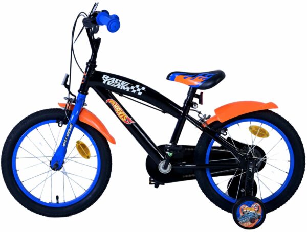 Hot Wheels Kinderfiets – Jongens – 16 inch – Zwart Oranje Blauw – Twee handremmen
