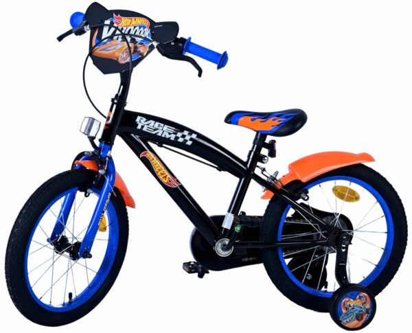 Hot Wheels Kinderfiets – Jongens – 16 inch – Zwart Oranje Blauw – Twee handremmen