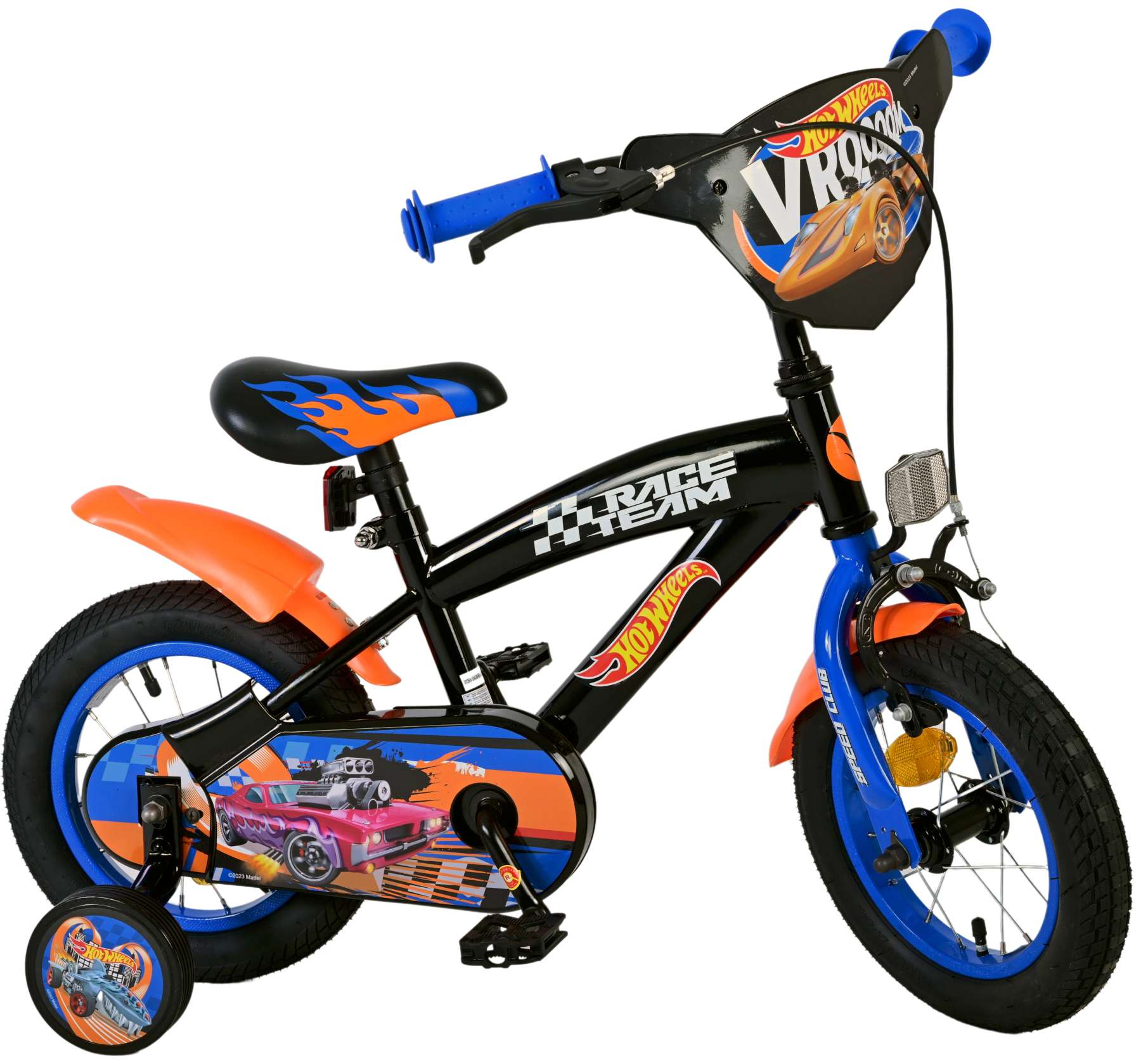 Hot Wheels Kinderfiets – Jongens – 12 inch – Zwart Oranje Blauw