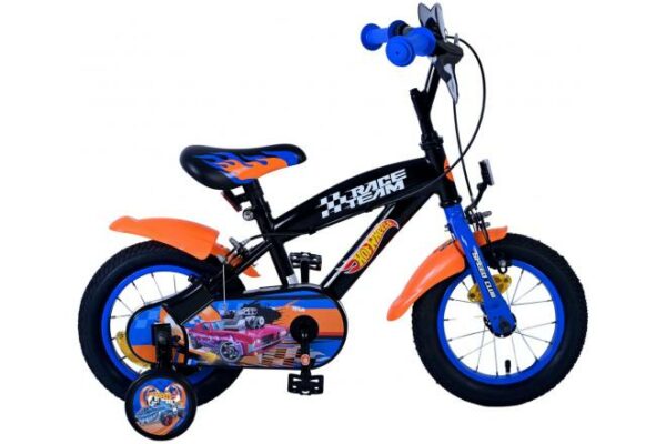 Hot Wheels Kinderfiets – Jongens – 12 inch – Zwart Oranje Blauw – Twee handremmen