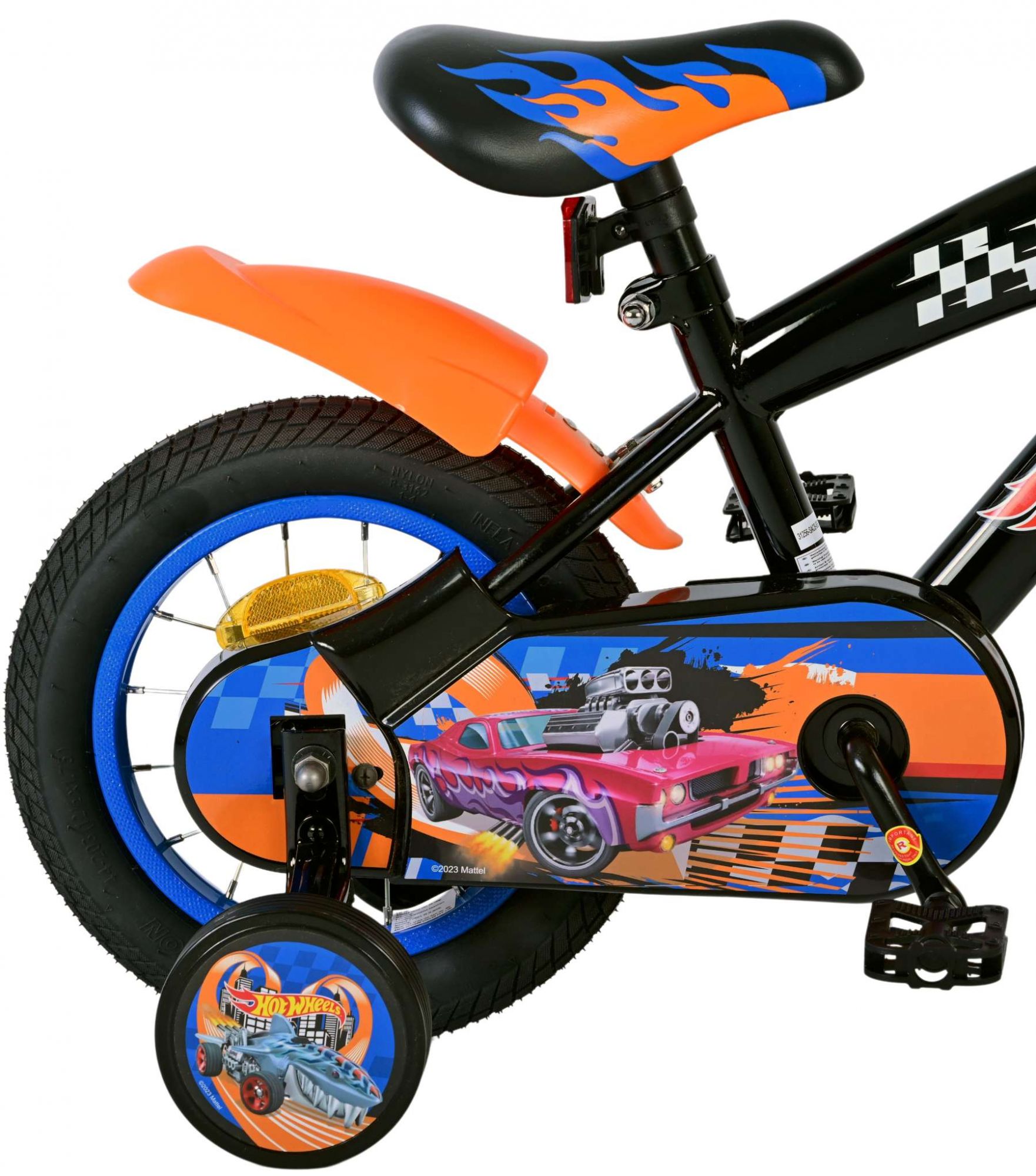 Hot Wheels Kinderfiets – Jongens – 12 inch – Zwart Oranje Blauw