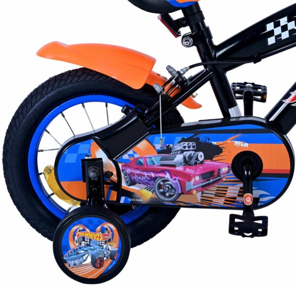 Hot Wheels Kinderfiets – Jongens – 12 inch – Zwart Oranje Blauw – Twee handremmen