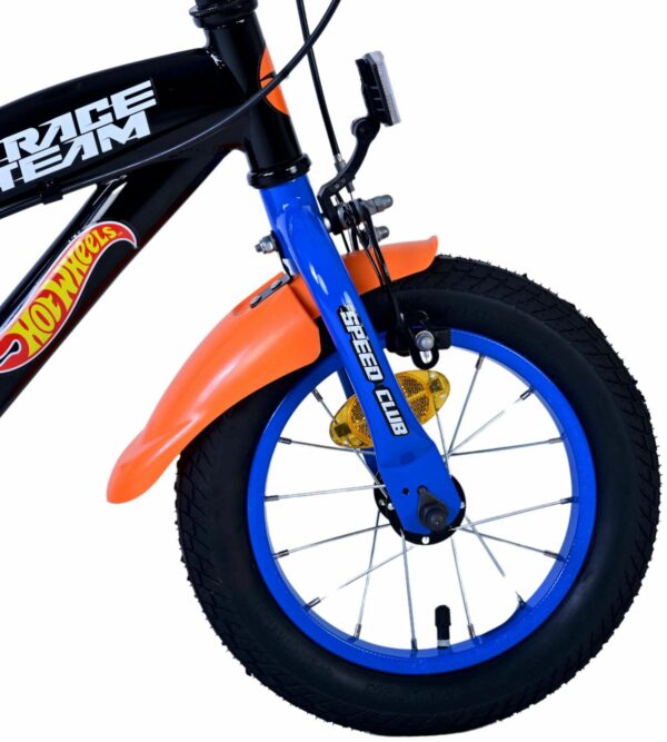 Hot Wheels Kinderfiets – Jongens – 12 inch – Zwart Oranje Blauw – Twee handremmen