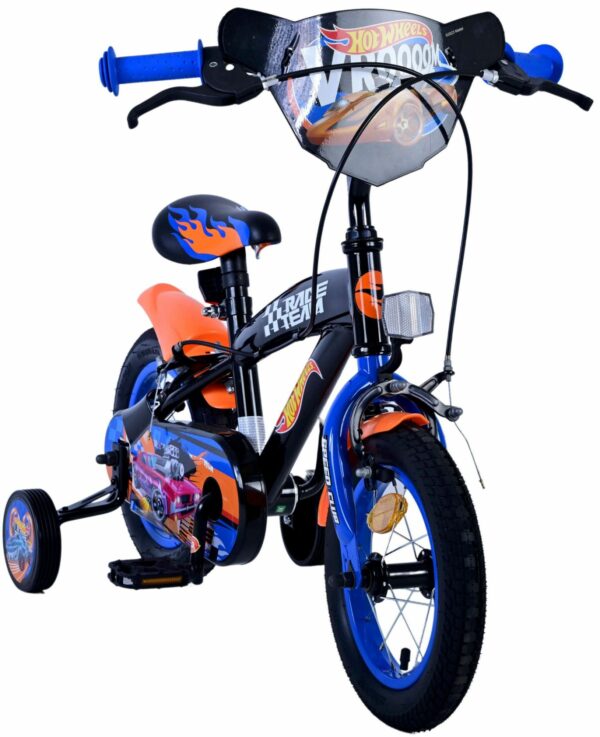 Hot Wheels Kinderfiets – Jongens – 12 inch – Zwart Oranje Blauw – Twee handremmen
