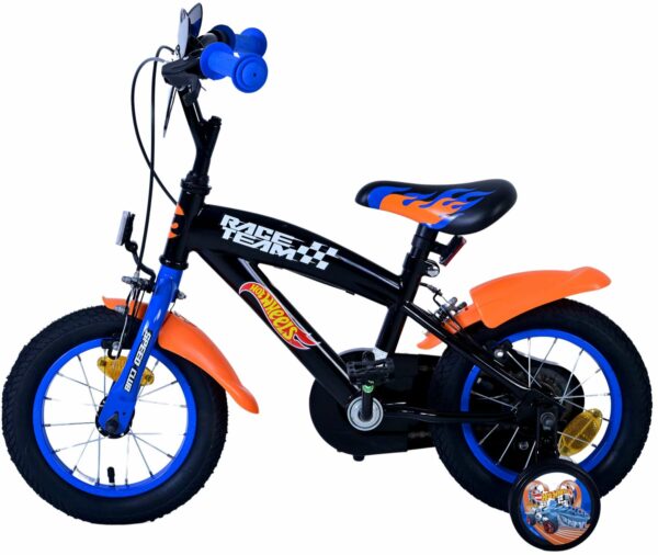 Hot Wheels Kinderfiets – Jongens – 12 inch – Zwart Oranje Blauw – Twee handremmen
