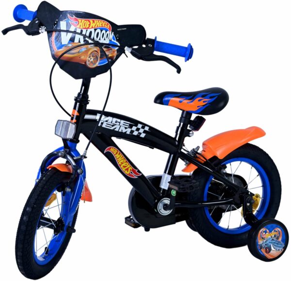 Hot Wheels Kinderfiets – Jongens – 12 inch – Zwart Oranje Blauw – Twee handremmen