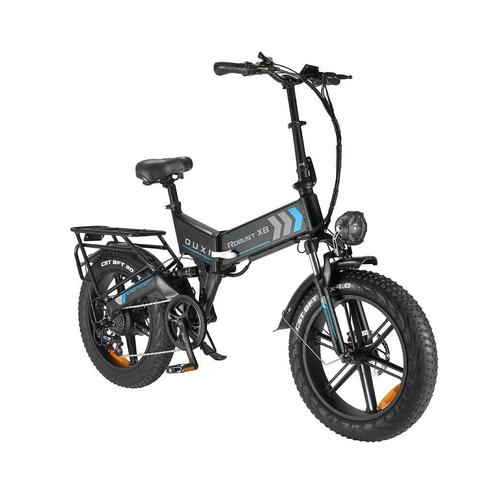 Ouxi X8 – Fatbike – EU Version 250W 15Ah + ART 3 Slot – Blauw-Zwart