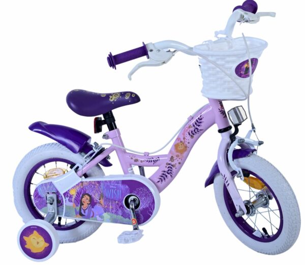 Disney Wish Kinderfiets – Meisjes – 12 inch – Paars – Twee Handremmen