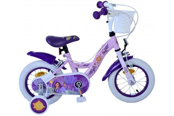 Disney Wish Kinderfiets – Meisjes – 12 inch – Paars – Twee Handremmen