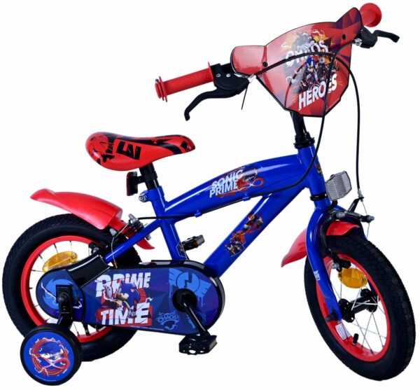 Sonic Prime Kinderfiets – Jongens – 12 inch – Blauw Rood – Twee handremmen