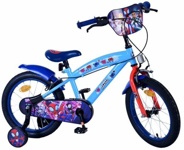 Spidey Kinderfiets – Jongens – 16 inch – Blauw – Twee handremmen