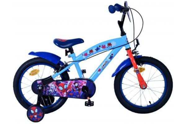 Spidey Kinderfiets – Jongens – 16 inch – Blauw – Twee handremmen