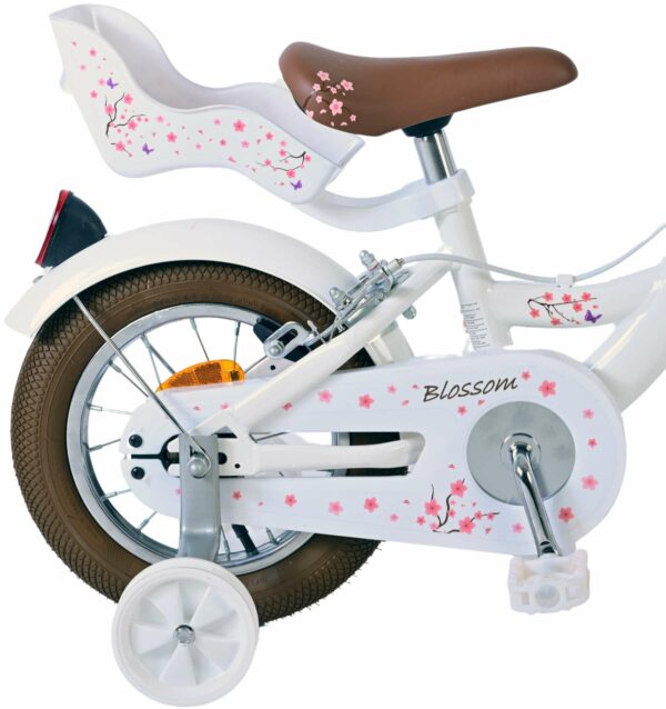 Volare Blossom Kinderfiets – Meisjes – 12 inch – Wit – Twee handremmen