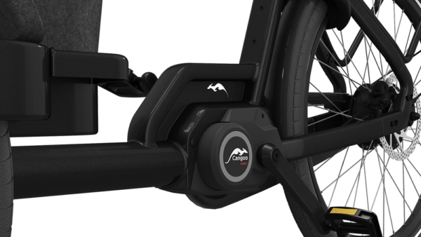 Cangoo Buckle Up Elektrische Bakfiets Mat Zwart Naturel