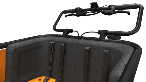 Cangoo Buckle Up Elektrische Bakfiets Mat Zwart Naturel