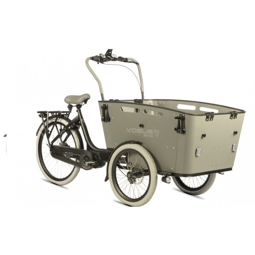 Vogue Carry 3 Elektrische Bakfiets Ananda M81 Mat Zwart/Grijs Vogue Carry 3 Elektrische Bakfiets Ananda M81 Mat Zwart/Grijs