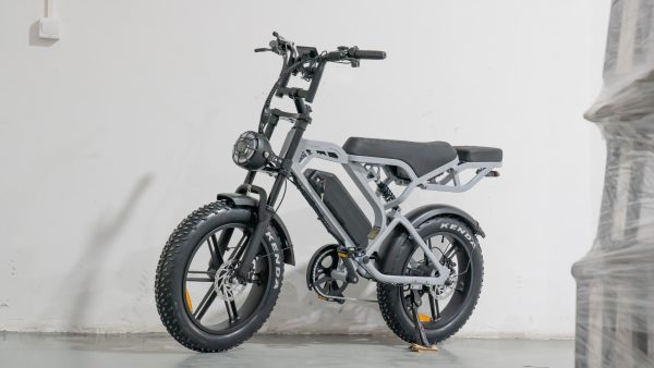 TWS V20 PRO 3.0 – E-Fatbike incl. Alarm+Stepjes+Achterzitje+Voorrek – Nardo Grijs