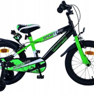 Volare Sportivo Kinderfiets – Jongens – 16 inch – Groen Zwart – Twee Handremmen
