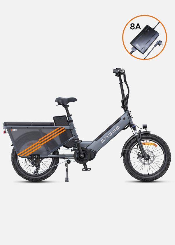 ENGWE LE20 Longtail Mid-Drive Cargo E-bike Grijs