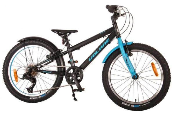 Volare Rocky Kinderfiets – 20 inch – Blauw Zwart – 85% afgemonteerd – 6 speed – Prime Collection