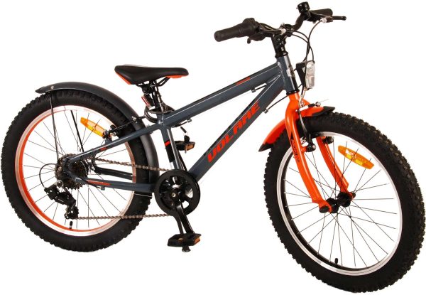 Volare Rocky Kinderfiets – 20 inch – Grijs Oranje – 6 speed – Prime Collection