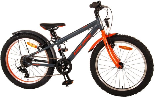 Volare Rocky Kinderfiets – 20 inch – Grijs Oranje – 6 speed – Prime Collection