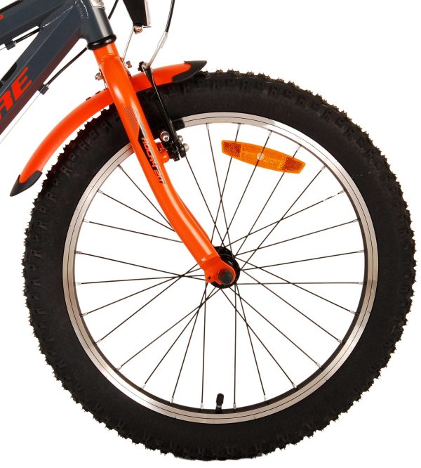 Volare Rocky Kinderfiets – 20 inch – Grijs Oranje – 6 speed – Prime Collection