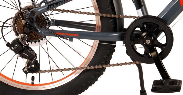 Volare Rocky Kinderfiets – 20 inch – Grijs Oranje – 6 speed – Prime Collection