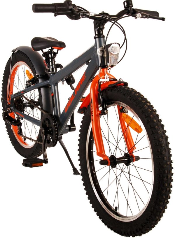 Volare Rocky Kinderfiets – 20 inch – Grijs Oranje – 6 speed – Prime Collection