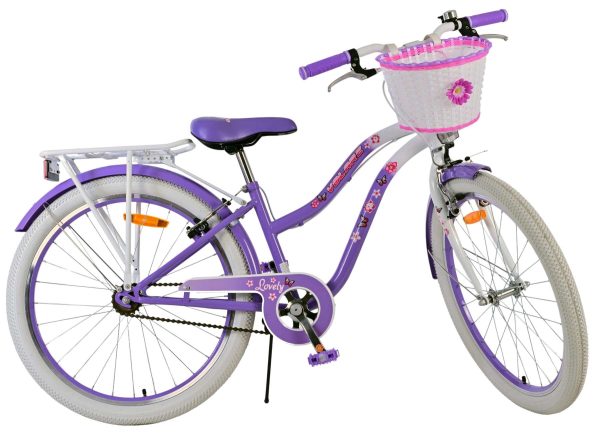 Volare Lovely Kinderfiets – Meisjes – 24 inch – Paars – Twee handremmen
