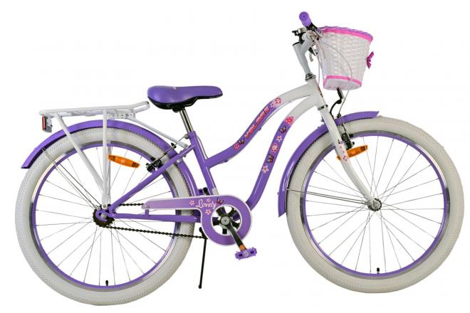 Volare Lovely Kinderfiets – Meisjes – 24 inch – Paars – Twee handremmen