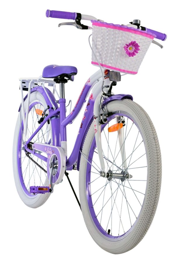 Volare Lovely Kinderfiets – Meisjes – 24 inch – Paars – Twee handremmen