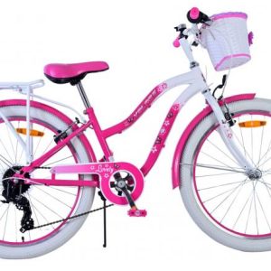 Volare Lovely Kinderfiets – Meisjes – 24 inch – Roze – 7 Versnellingen