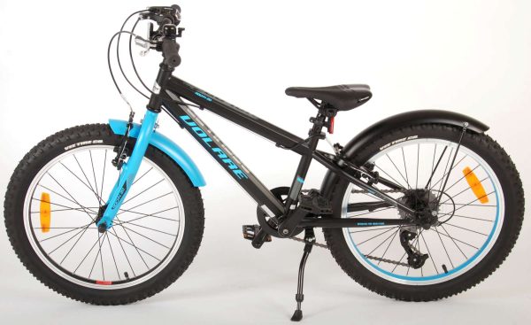 Volare Rocky Kinderfiets – 20 inch – Blauw Zwart – 85% afgemonteerd – 6 speed – Prime Collection