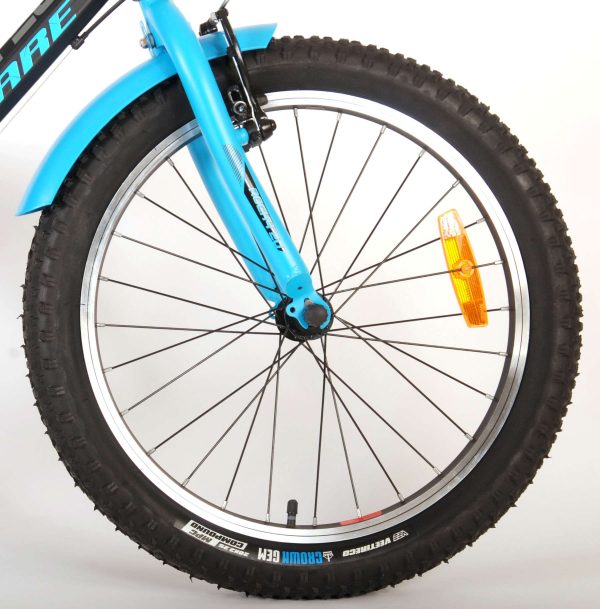 Volare Rocky Kinderfiets – 20 inch – Blauw Zwart – 85% afgemonteerd – 6 speed – Prime Collection