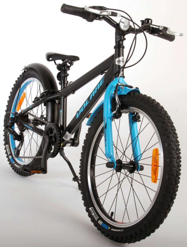 Volare Rocky Kinderfiets – 20 inch – Blauw Zwart – 85% afgemonteerd – 6 speed – Prime Collection