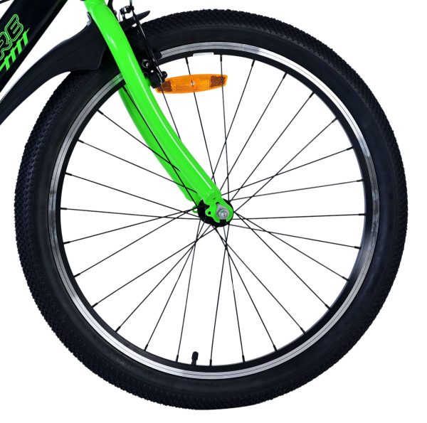 Volare Sportivo Kinderfiets – Jongens – 24 inch – Zwart Groen – Twee Handremmen