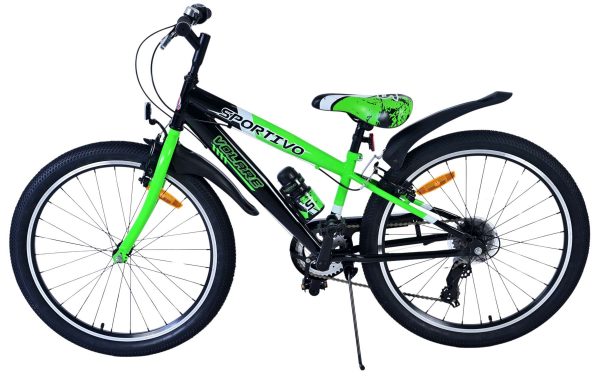 Volare Sportivo Kinderfiets – Jongens – 24 inch – 7 Speed – Zwart Groen
