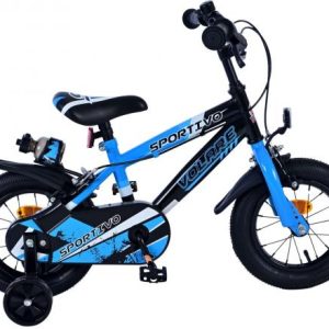 Volare Sportivo Kinderfiets – Jongens – 12 inch – Blauw Zwart – Twee Handremmen