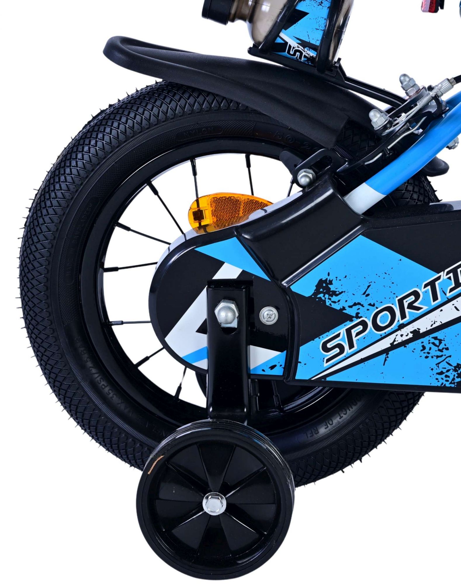 Volare Sportivo Kinderfiets – Jongens – 12 inch – Blauw Zwart – Twee Handremmen