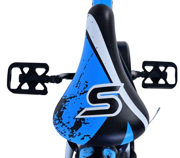 Volare Sportivo Kinderfiets – Jongens – 12 inch – Blauw Zwart – Twee Handremmen