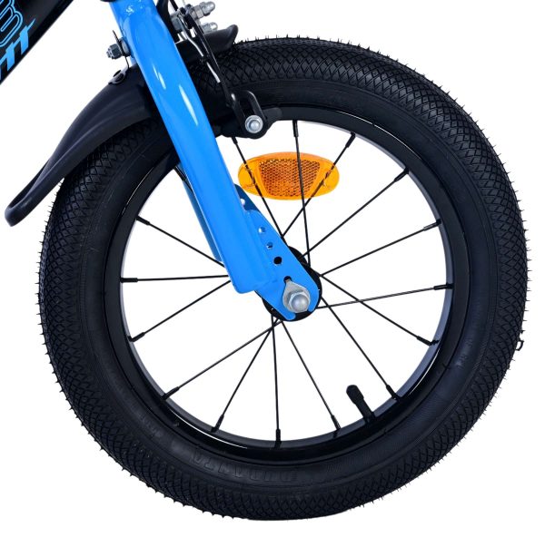 Volare Sportivo Kinderfiets – Jongens – 14 inch – Blauw Zwart – Twee Handremmen