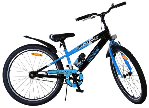 Volare Sportivo Kinderfiets – Jongens – 24 inch – Zwart Blauw