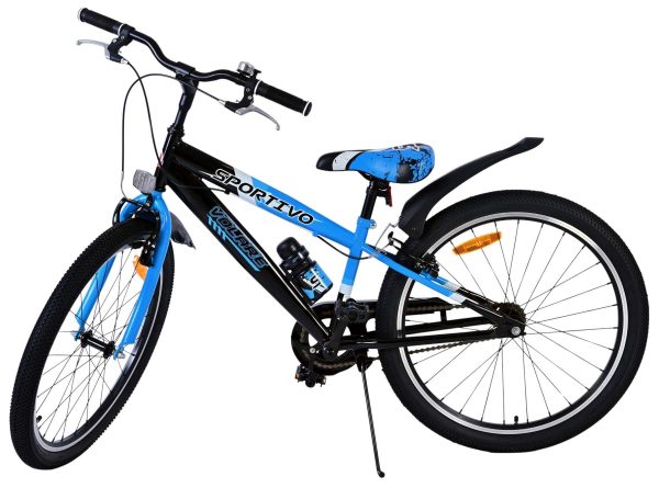 Volare Sportivo Kinderfiets – Jongens – 24 inch – Zwart Blauw – Twee Handremmen